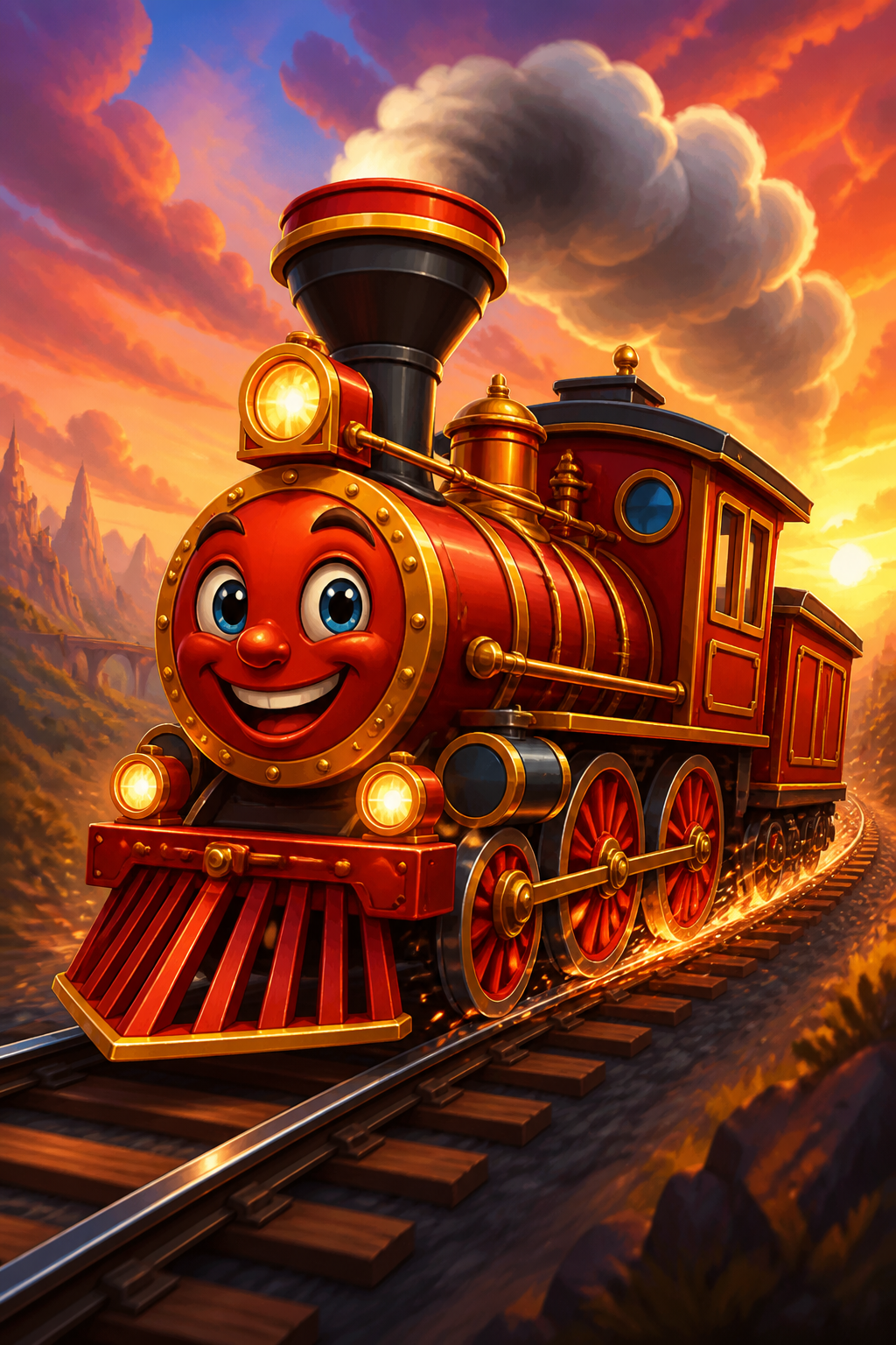 Card ‘Steam train’ Steam train